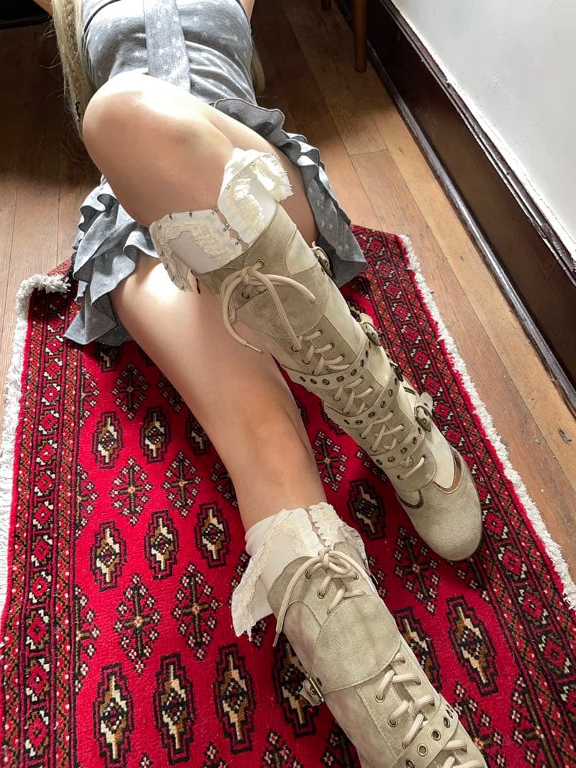 JAWJAWガーターニーハイソックス