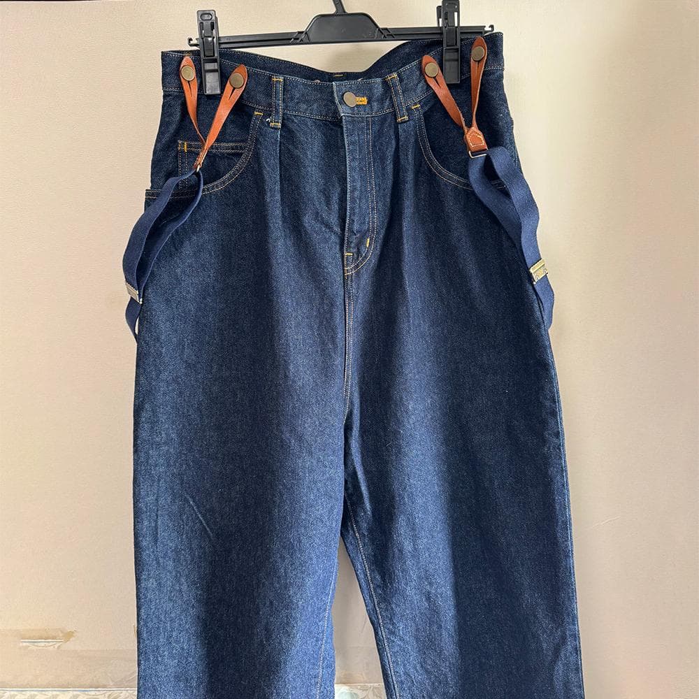 nest robe コットンデニムハイランズパンツ&サスペンダー