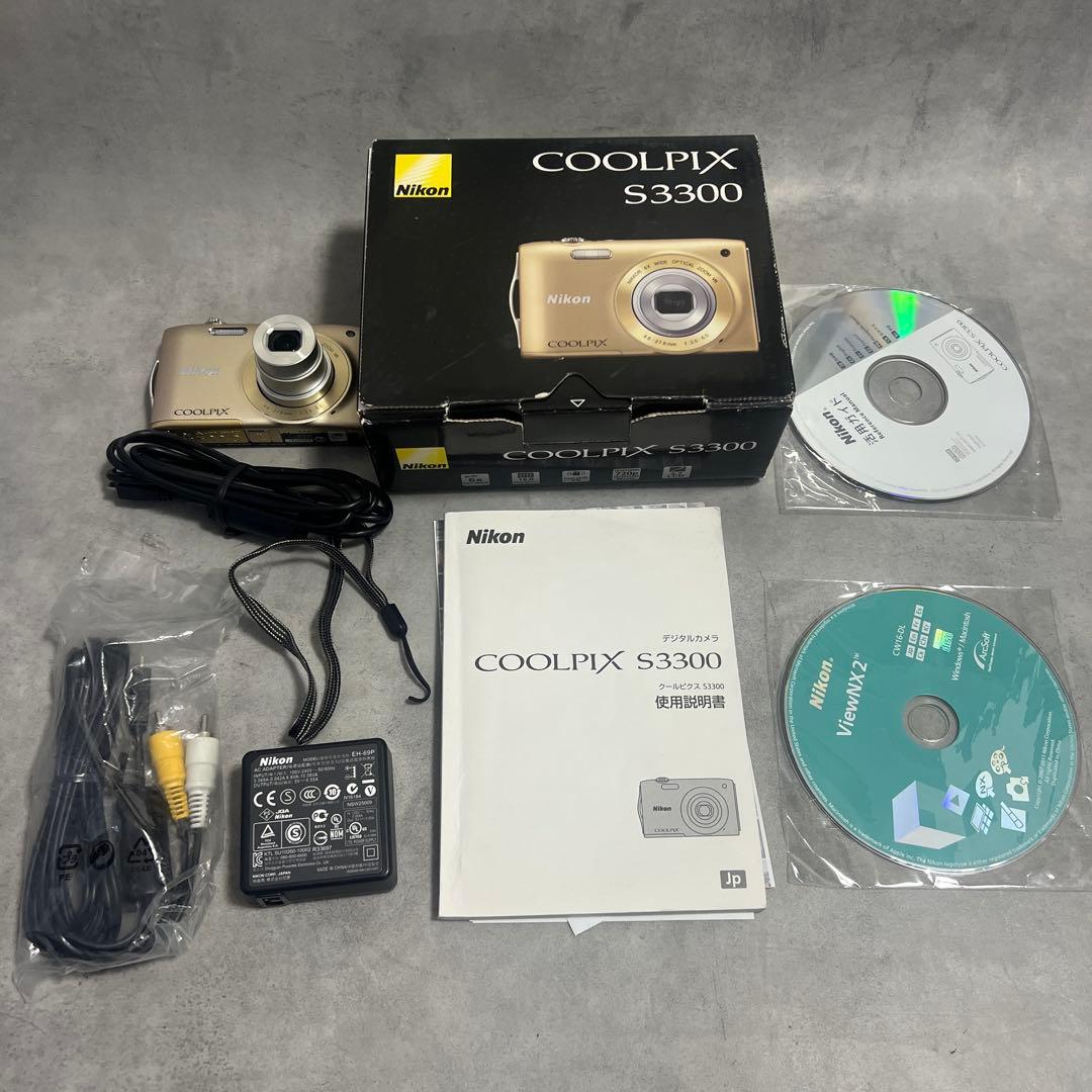 極美品 NICON COOIPIX S3300 ゴールド