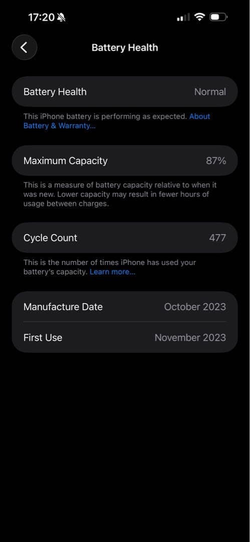 iPhone 15 Pro Max 256 gb本体 画面にひびあり
