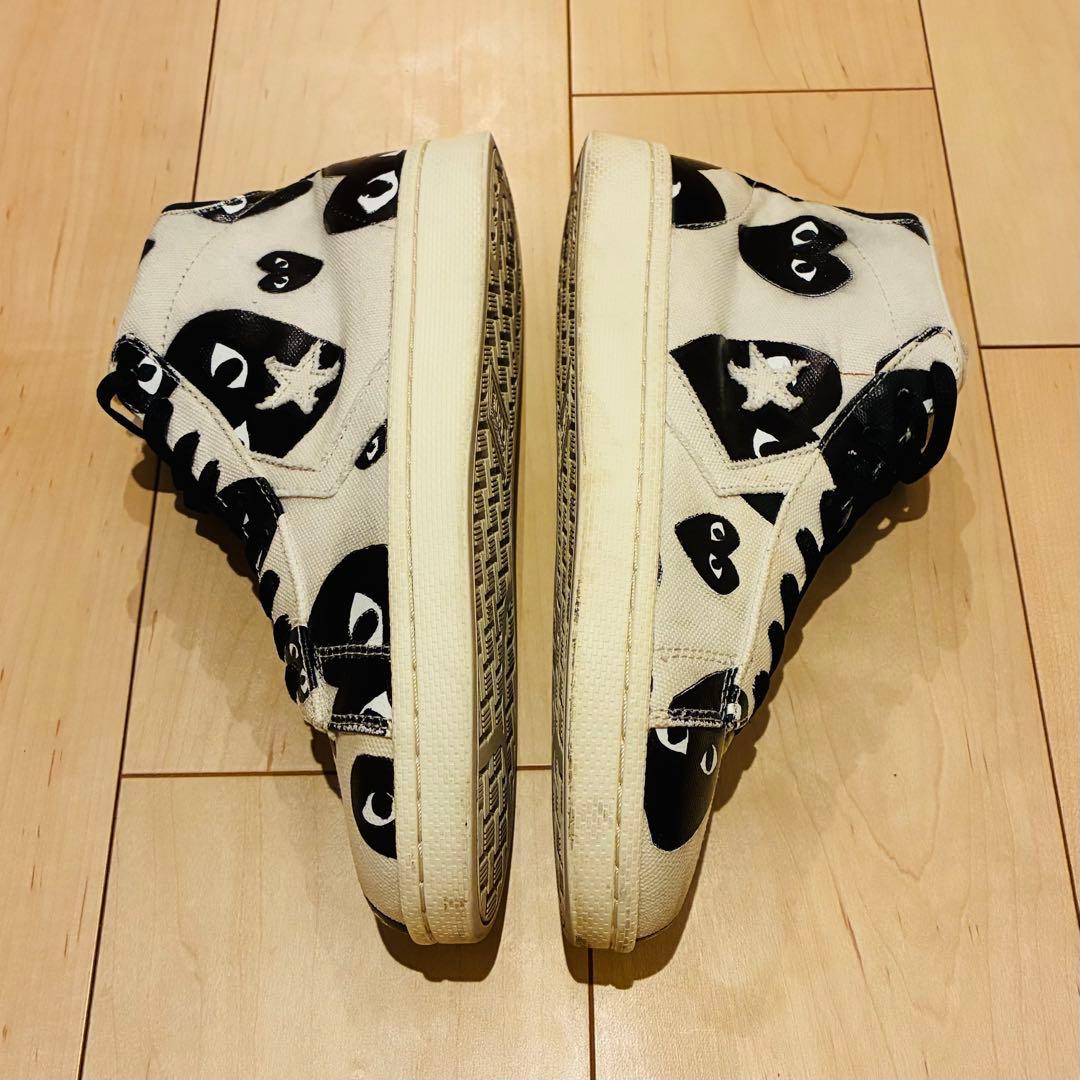 美品【コムデギャルソン】 スニーカー 白黒 プレイ 26cm