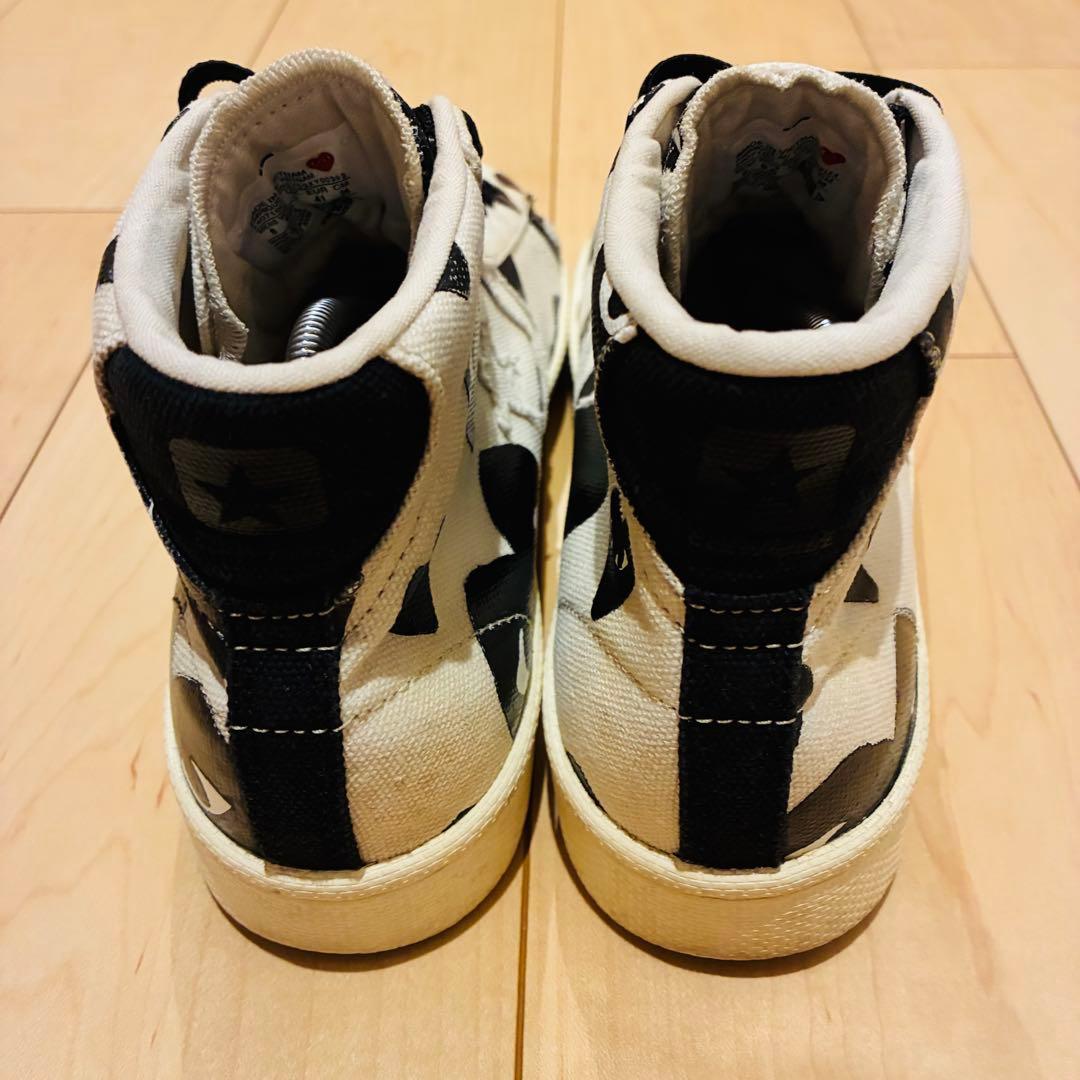 美品【コムデギャルソン】 スニーカー 白黒 プレイ 26cm