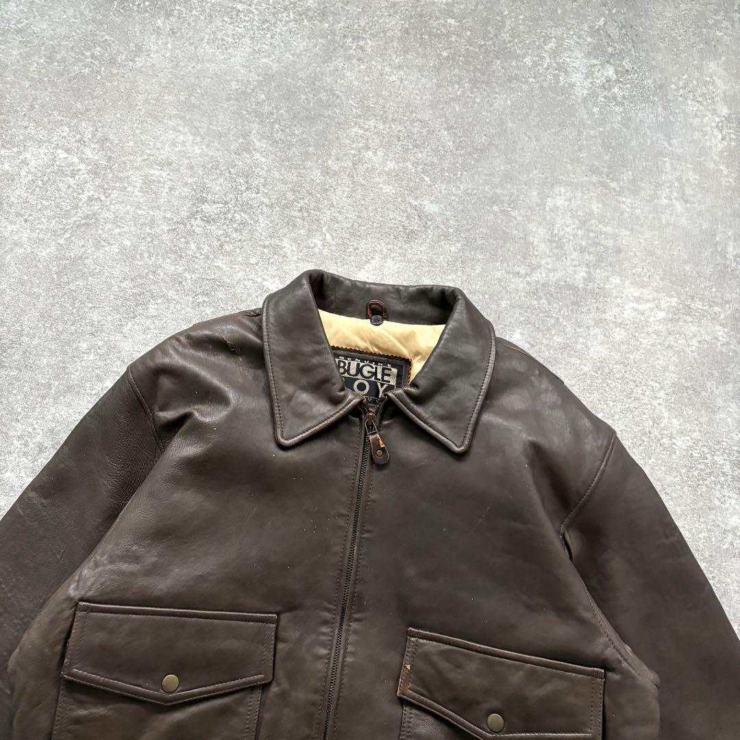 【BUGLE BOY】 80s ビューグルボーイ A-2 レザージャケット L