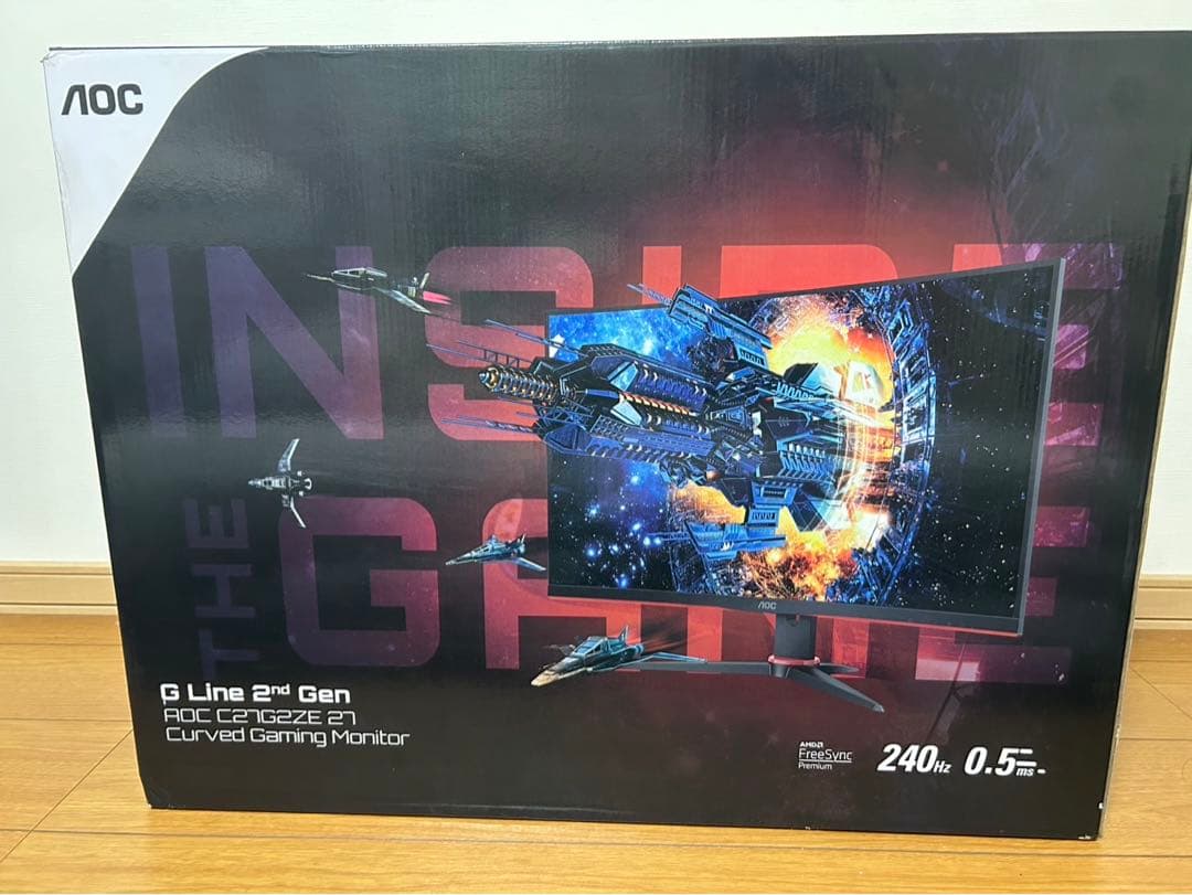 湾曲ゲーミングモニター 27インチ AOC c27g2ze27