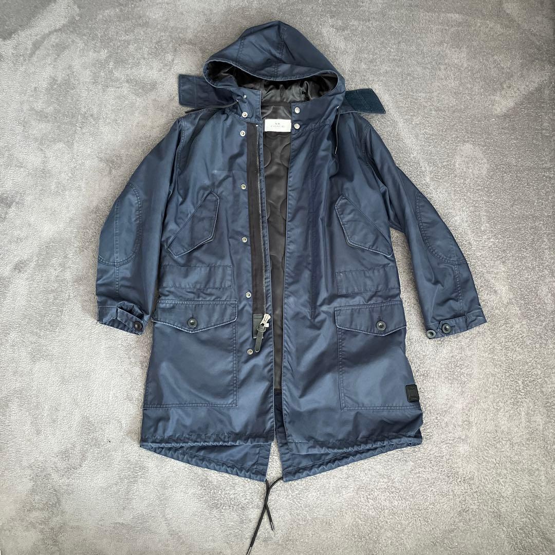 COACH ダークネイビーライナー付きモッズコート