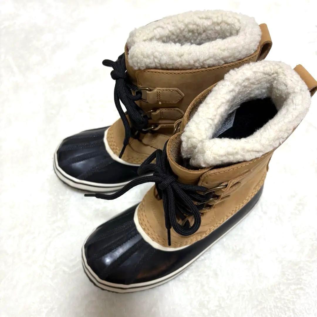 SOREL TIVOLI ソレル ティボリ スノーブーツ 黒 ベージュ 23cm