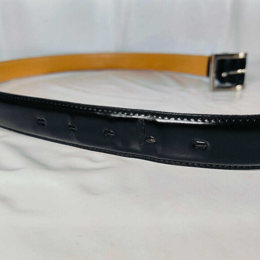 【シェルコードバン】Paul Smith　極艶黒馬革ドレスベルト　日本製　正規品