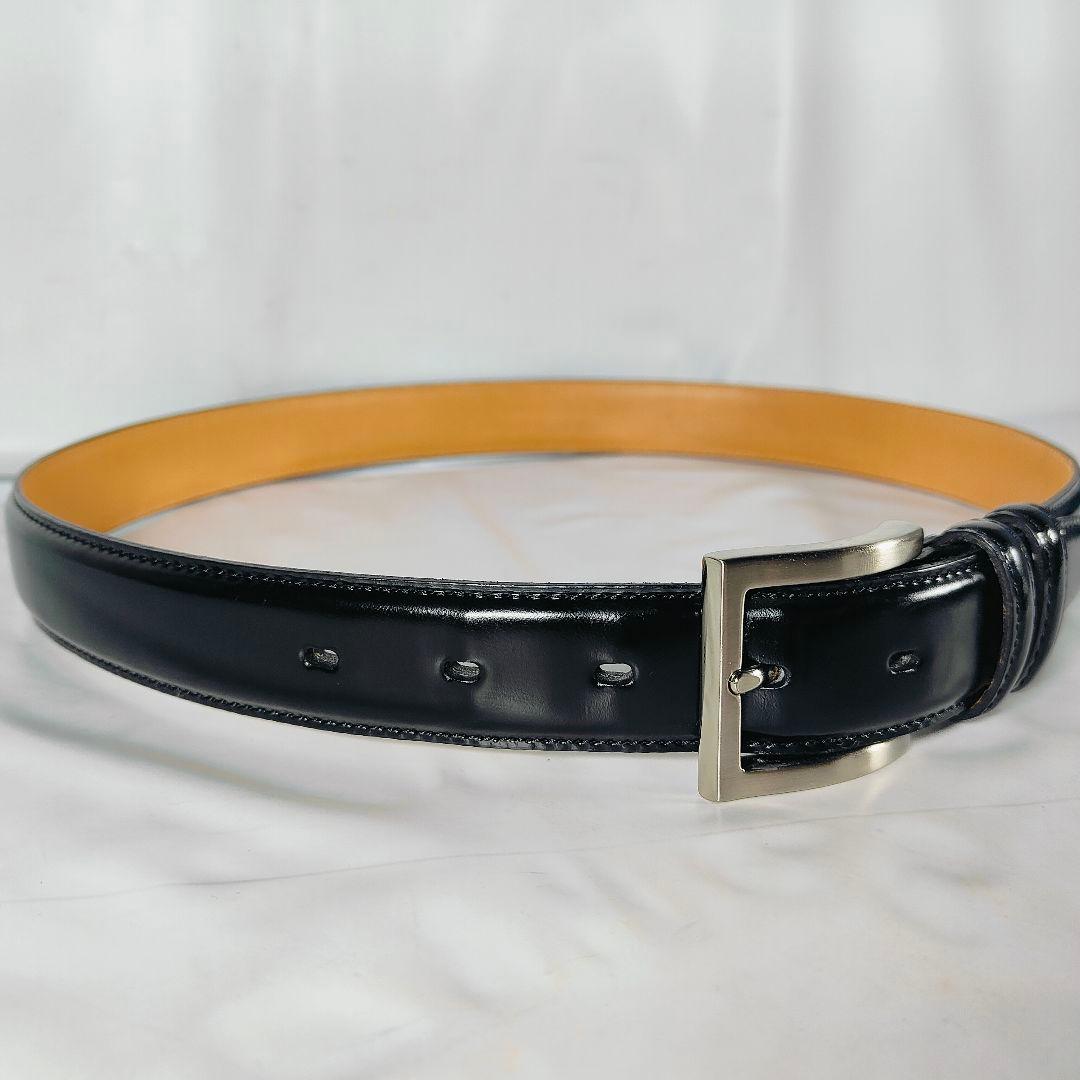 【シェルコードバン】Paul Smith　極艶黒馬革ドレスベルト　日本製　正規品