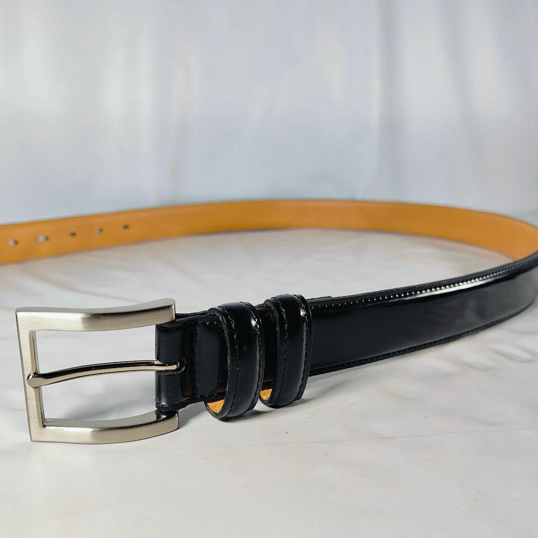 【シェルコードバン】Paul Smith　極艶黒馬革ドレスベルト　日本製　正規品