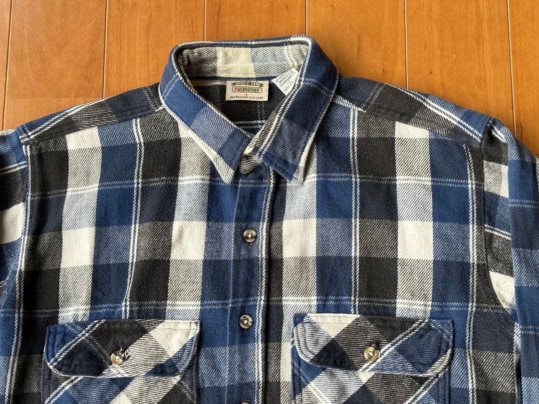 FIVE BROTHER ネルシャツ Lサイズ