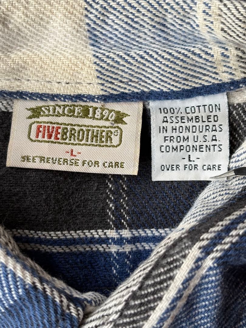 FIVE BROTHER ネルシャツ Lサイズ