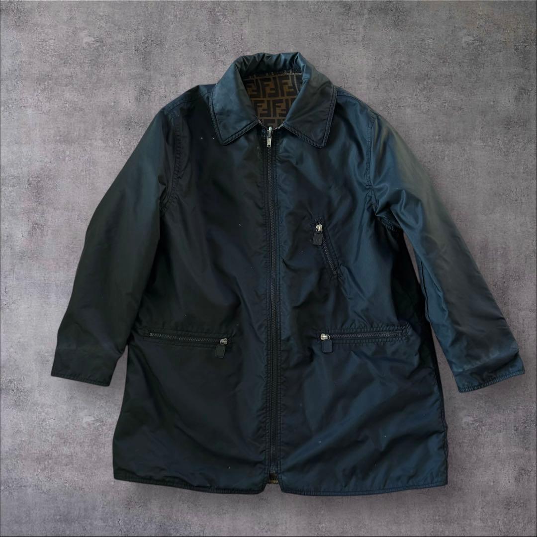 FENDI フェンディ コーチジャケット　ヴィンテージ　ズッカ　リバーシブル　L