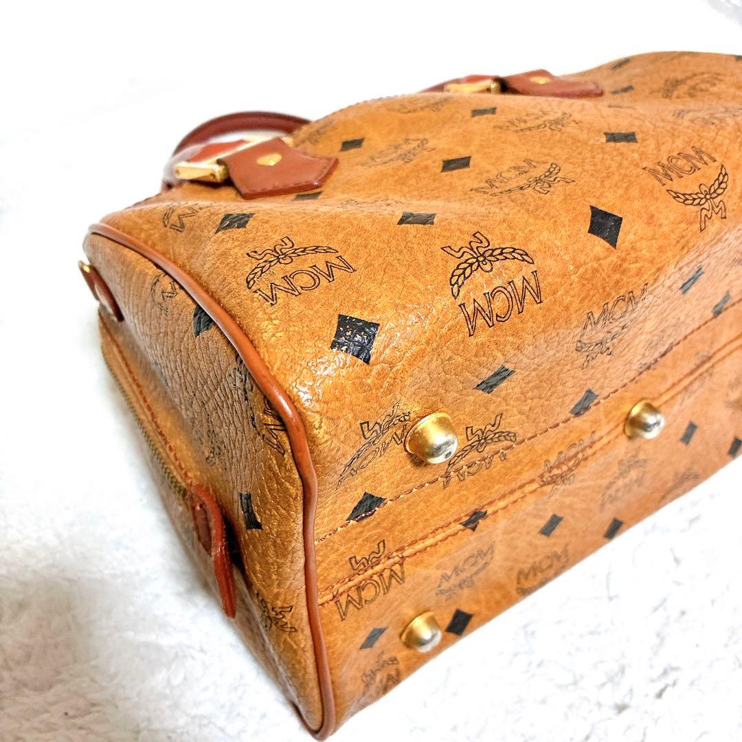 MCM エムシーエム ヴィセトス ミニボストンバッグ レザー 本革 ロゴ