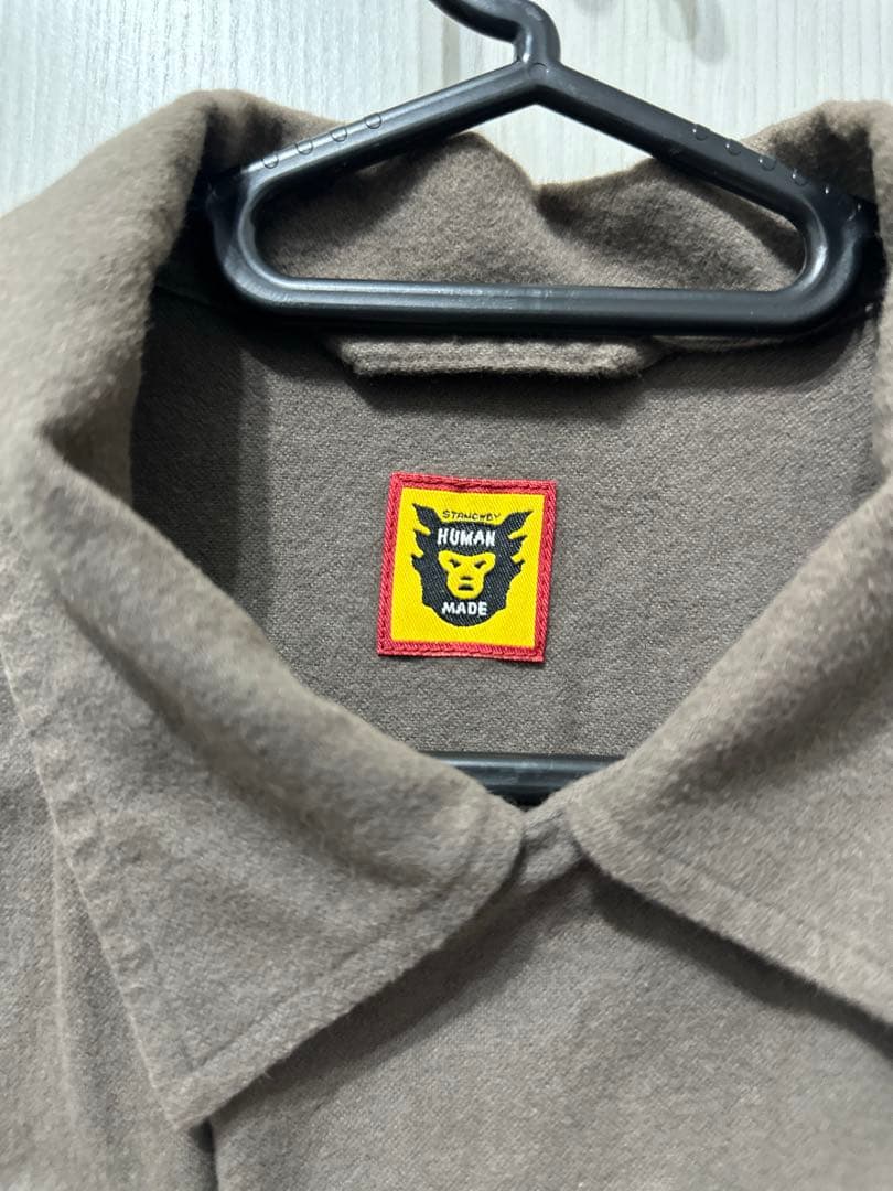 HUMAN MADE カーキ 長袖シャツ