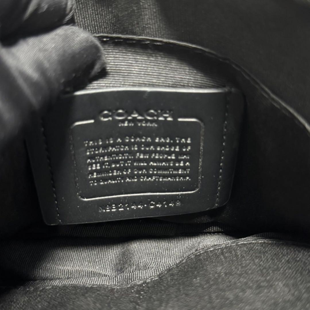 未使用級✨️コーチ カメラバッグ ショルダー 二層 PVCレザー シグネチャー 黒
