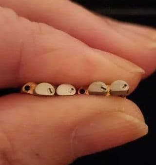 ROLEXデイトジャストトリドールベルトK18無垢用パーツ 4コマセット純正