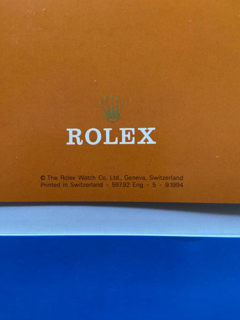 ROLEX 冊子x 4部　全1994年
