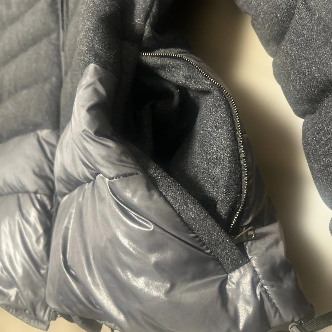 DUVETICA ダウンジャケット　ショート丈　チャコールグレー　切替　42