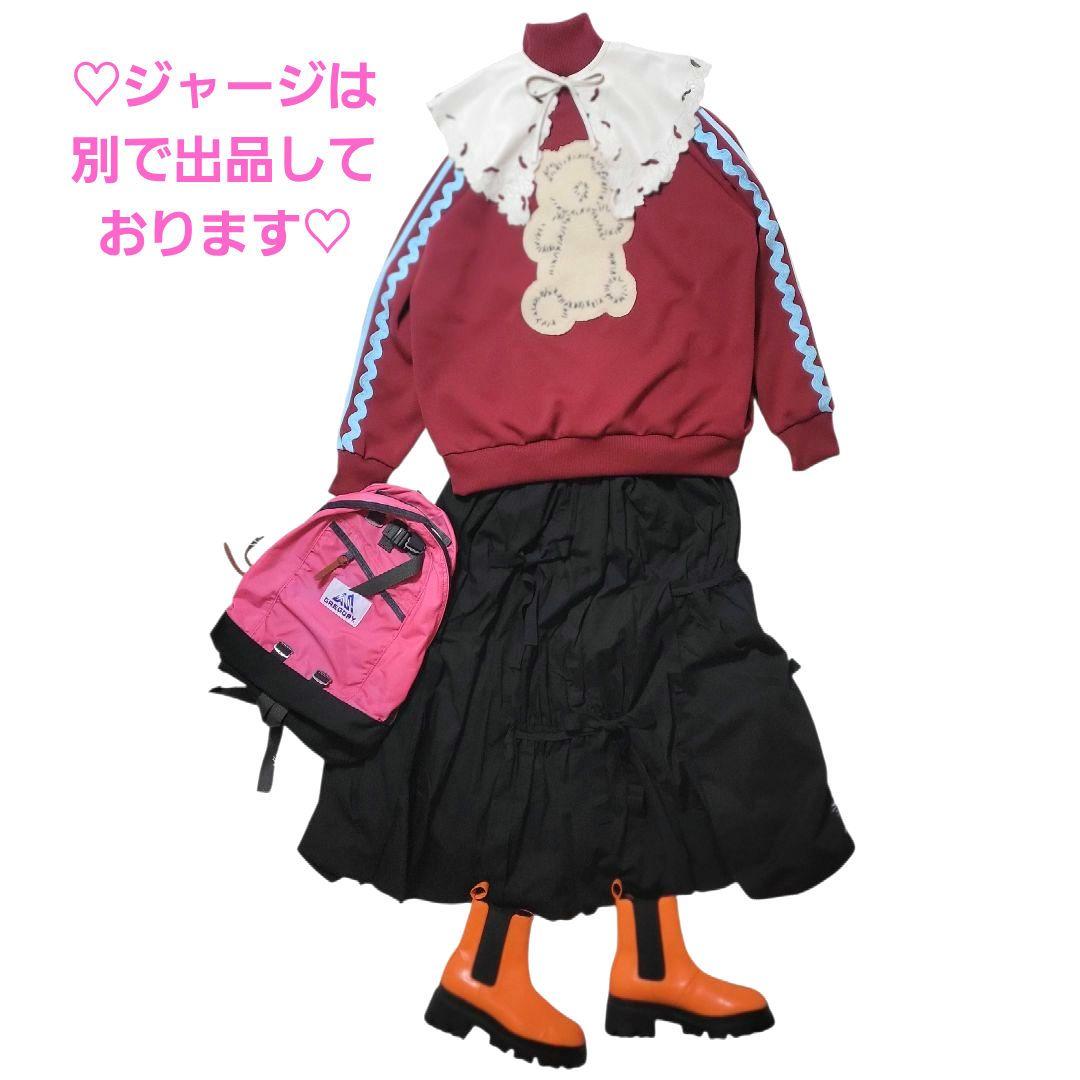 ♡大人F2♡frankygrow♡ギャザー リボン バルーン スカート ブラック