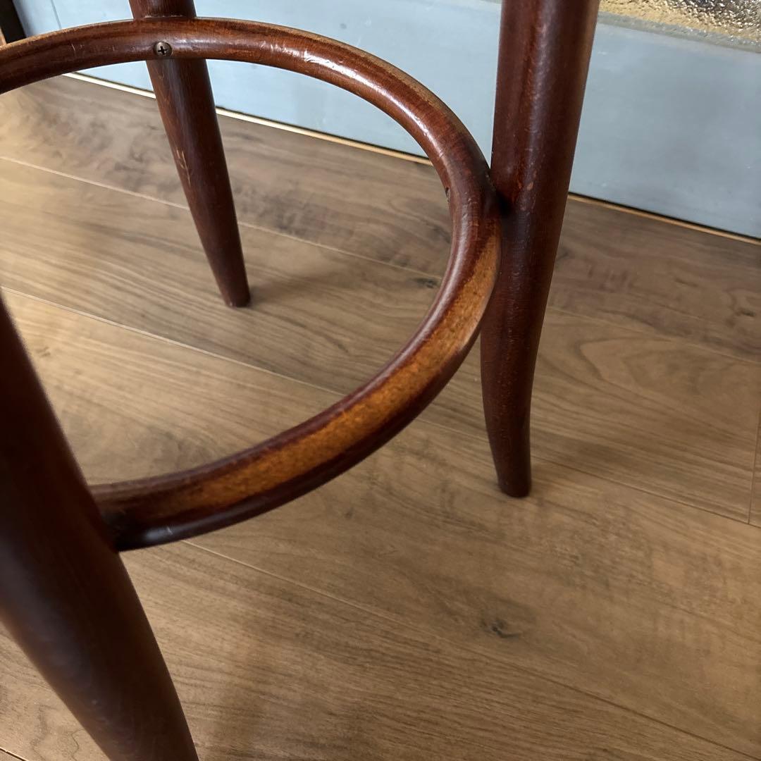 【2脚セット】秋田木工 カウンターチェア ハイスツール ビンテージ 丸椅子 昭和