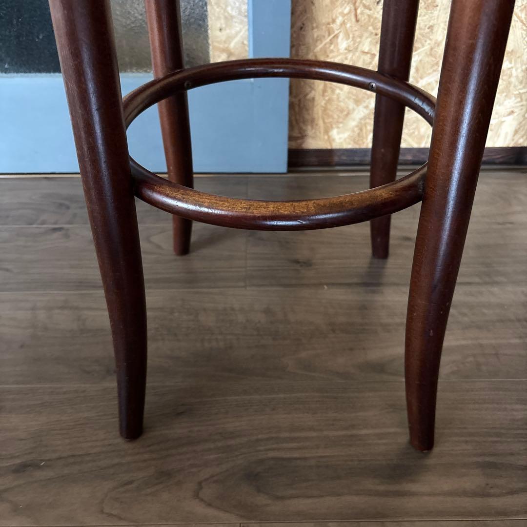 【2脚セット】秋田木工 カウンターチェア ハイスツール ビンテージ 丸椅子 昭和