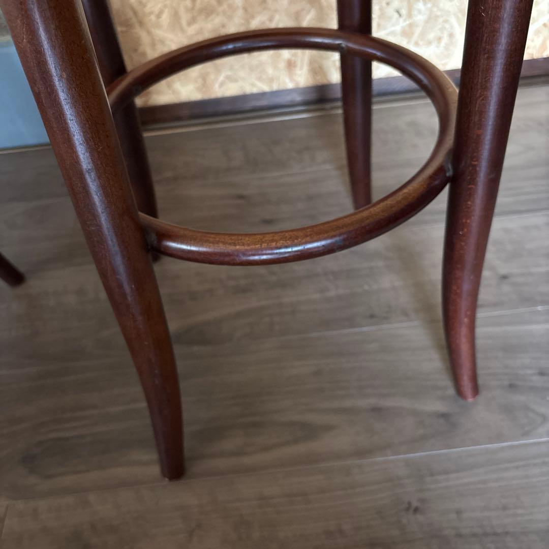 【2脚セット】秋田木工 カウンターチェア ハイスツール ビンテージ 丸椅子 昭和