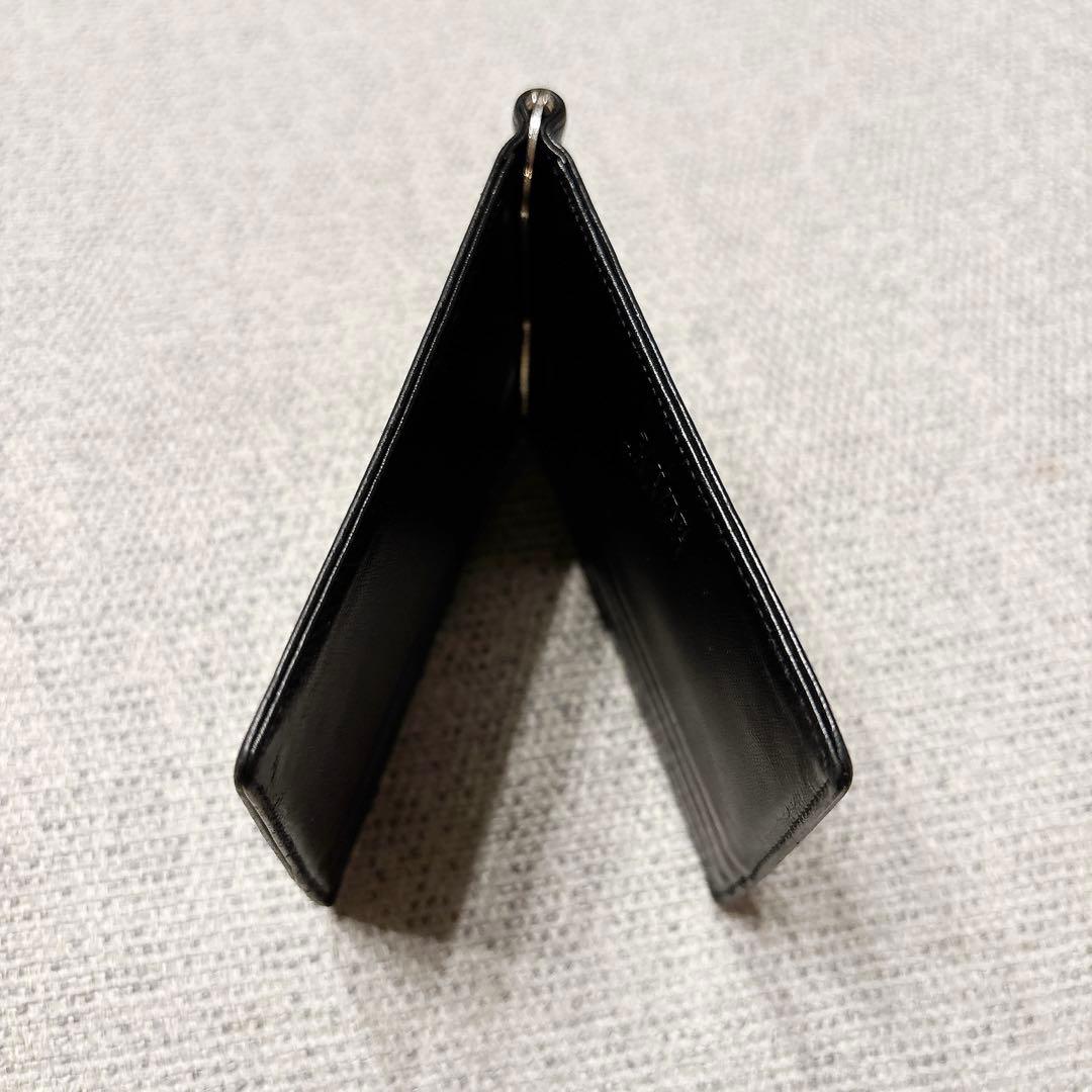 美品 モンブラン マネークリップ ホワイトスター ブラック レザー カードケース