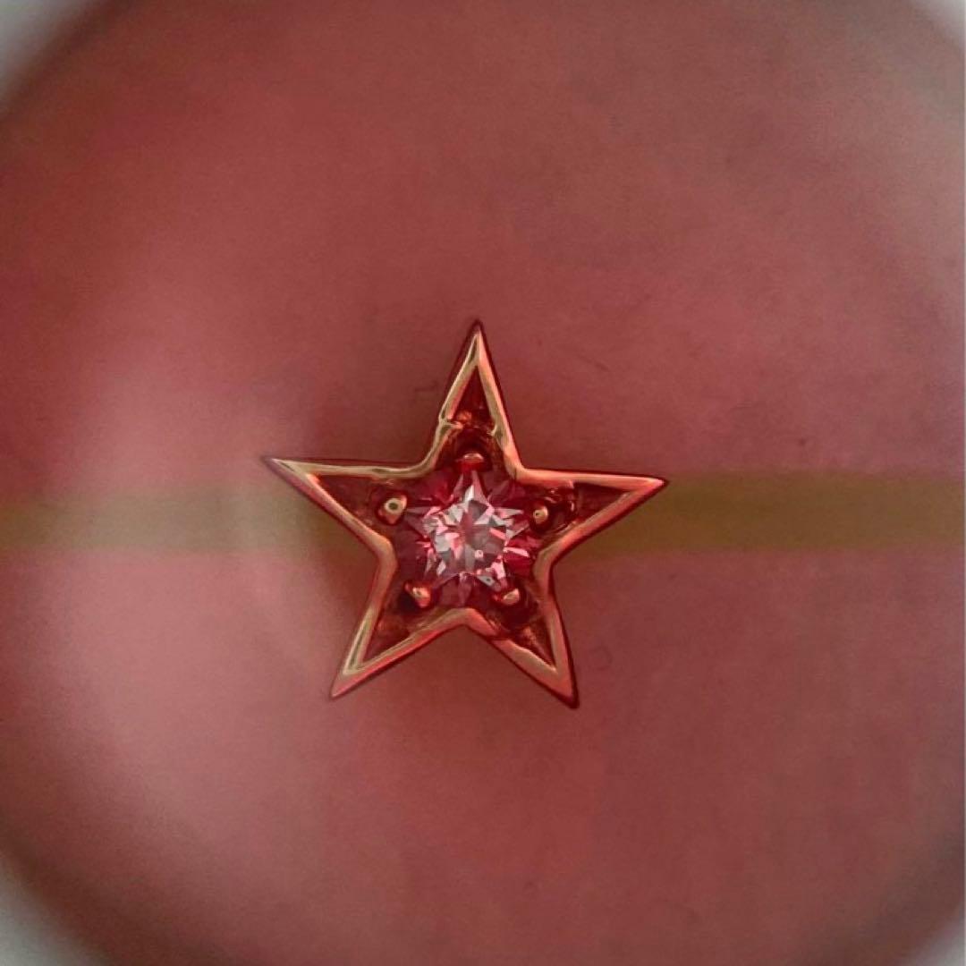 フェスタリア　1Pダイヤモンド　スター　片耳　イエローゴールド　ピアス　K18