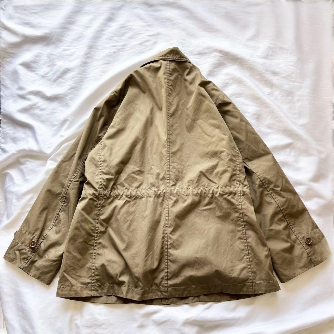 【極美品】　45r 綿ナイロンオックスフォードハーフブルゾン　2way カーキ