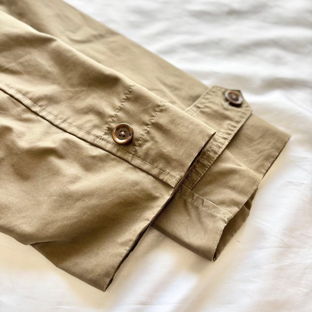 【極美品】　45r 綿ナイロンオックスフォードハーフブルゾン　2way カーキ