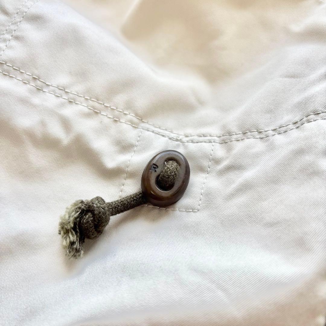 【極美品】　45r 綿ナイロンオックスフォードハーフブルゾン　2way カーキ