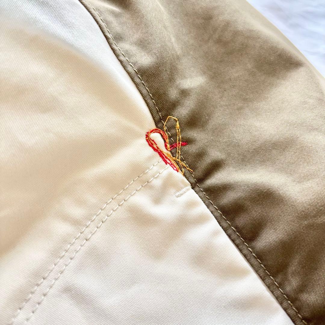 【極美品】　45r 綿ナイロンオックスフォードハーフブルゾン　2way カーキ