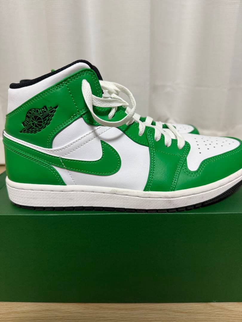 靴 Nike Air Jordan 1 Mid Lucky Green