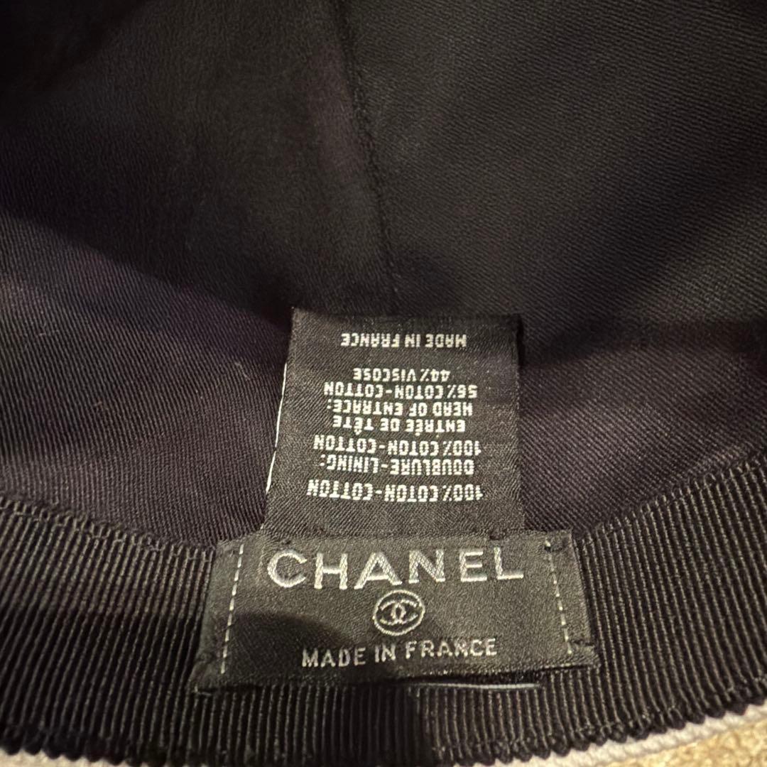 完売品 レア CHANEL ホワイトキャップ ロゴ刺繍 銀座店購入