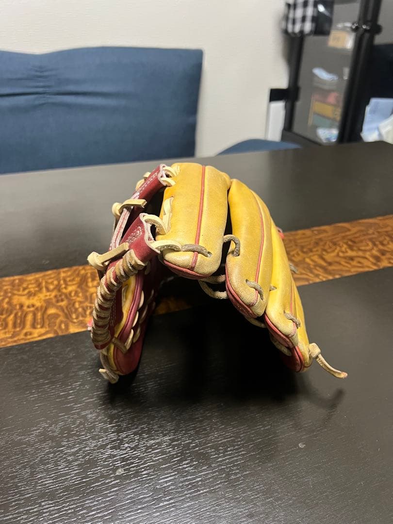 つ*う様 プロステイタス 軟式オーダーグラブ 黄/茶