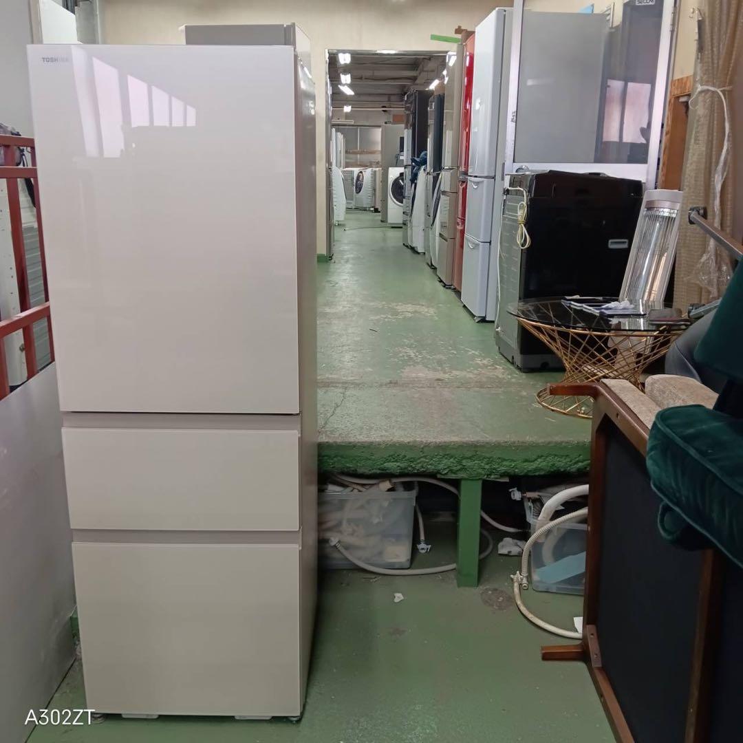 445 2023年製　大型冷蔵庫　右開き　自動製氷機　300L〜400L 極美品