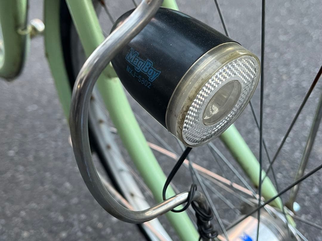 ピ*タ様 中古美品ブリヂストンLEDオートライト自転車26インチライトグリーン※