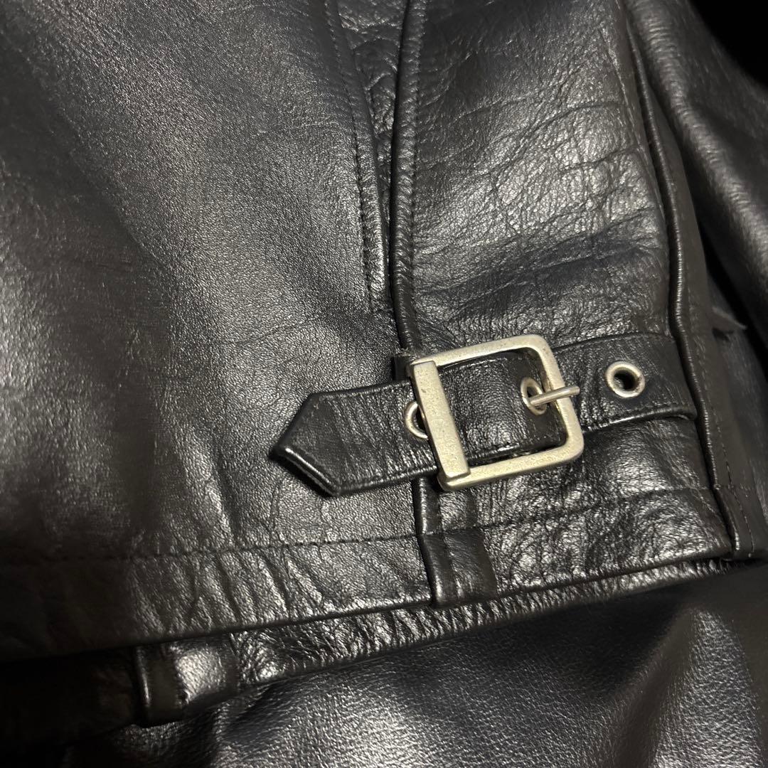 本革シングルライダースジャケット・sizeL(44) ブラック