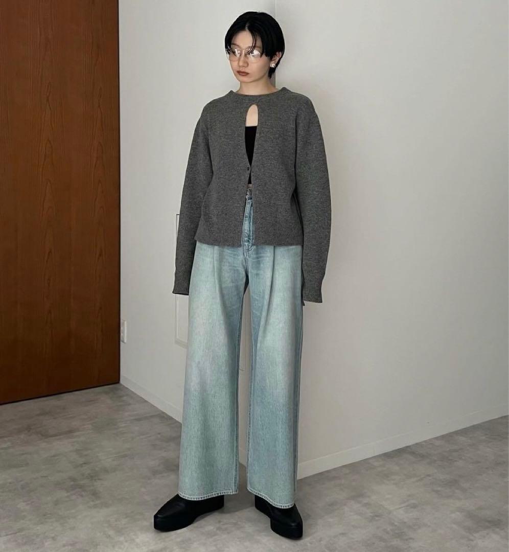 SuzuHirose×CLANE TUCK WIDE DENIM PANTS美品