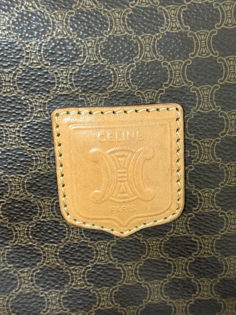 CELINE セリーヌ オールド マカダム柄 ボストンバッグ M14 南京錠付き