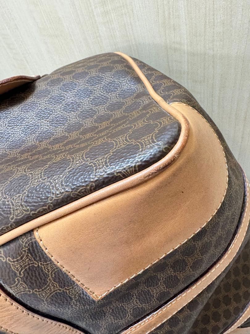 CELINE セリーヌ オールド マカダム柄 ボストンバッグ M14 南京錠付き