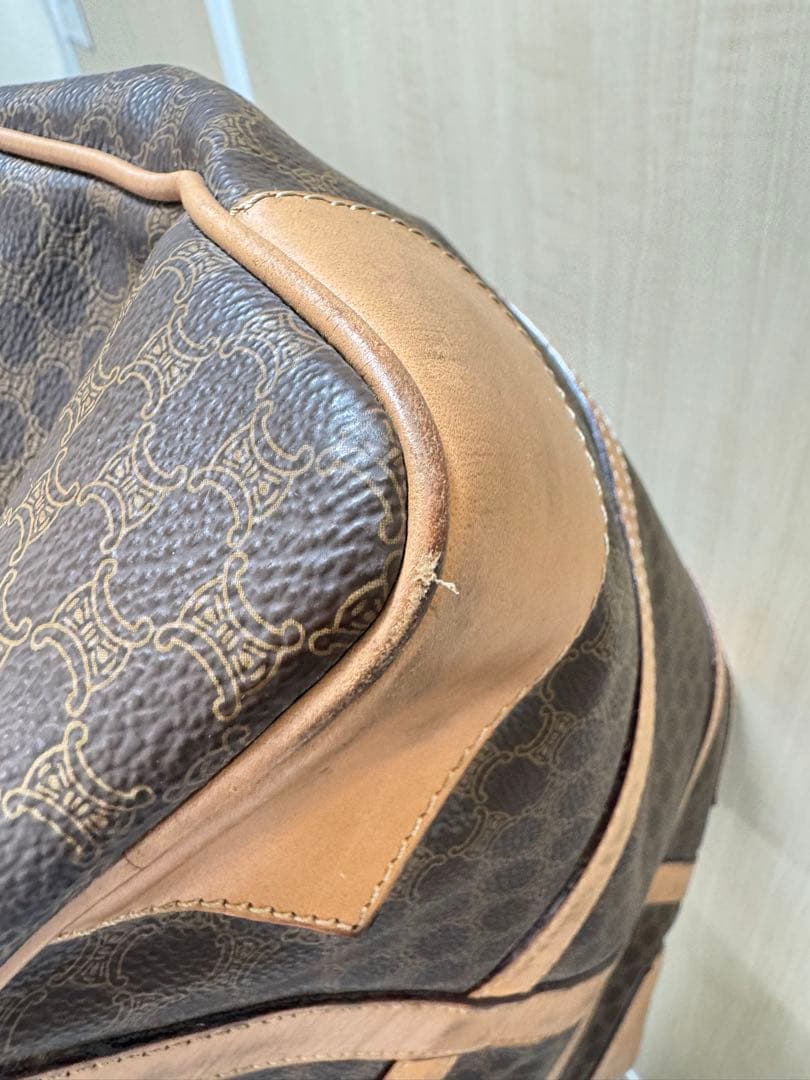 CELINE セリーヌ オールド マカダム柄 ボストンバッグ M14 南京錠付き