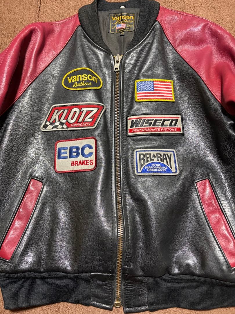 VANSON TJP 42 レザー ライダースジャケット バンソン スタジャン