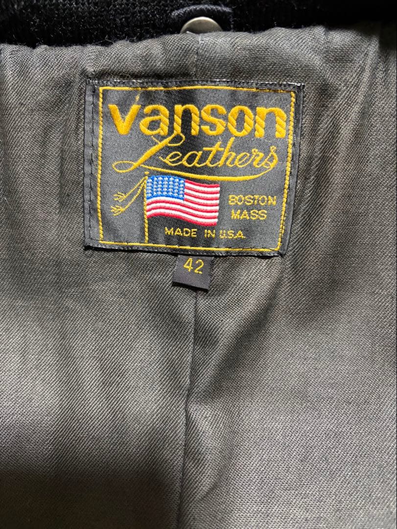 VANSON TJP 42 レザー ライダースジャケット バンソン スタジャン