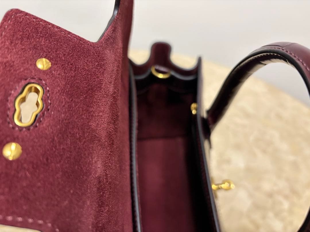 Mulberry バーガンディ ハンドバッグ　ベイズウォーター サッチェル