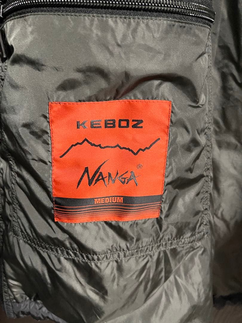 【美品】KEBOZ×NANGA コラボ　リバーシブル　ダウンベスト　黒　M