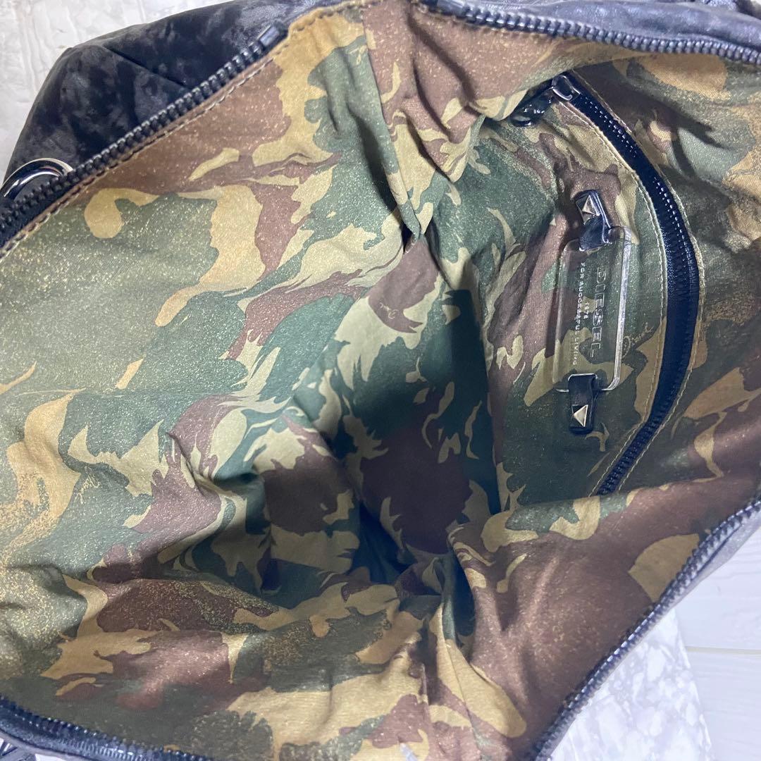 【最終価格】ディーゼルY2kショルダーバッグブラック＆グレー トートバッグA4