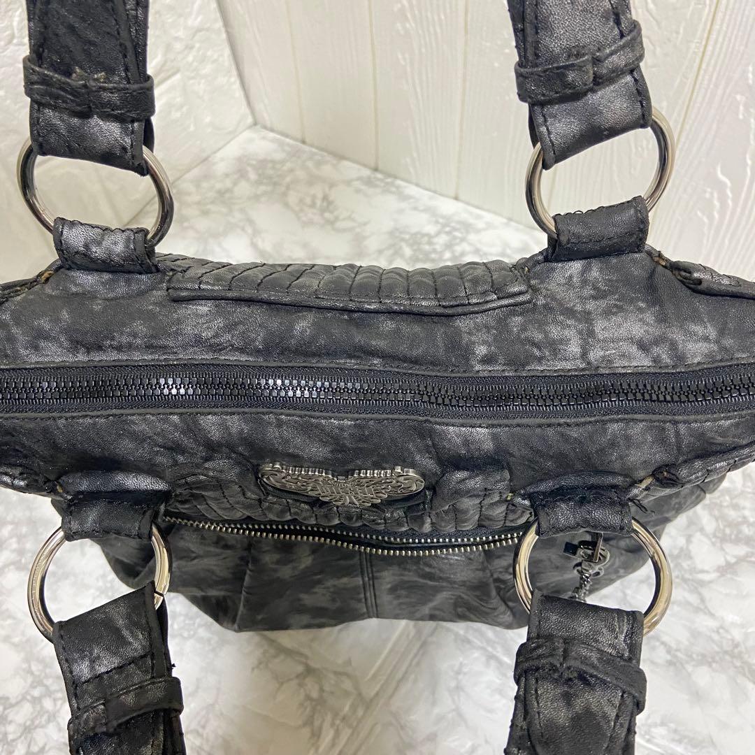 【最終価格】ディーゼルY2kショルダーバッグブラック＆グレー トートバッグA4