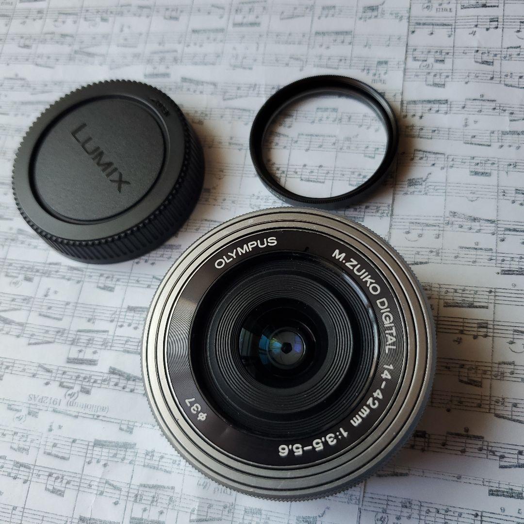 オリンパス　作動品 14-42mm パンケーキレンズ　フィルター付