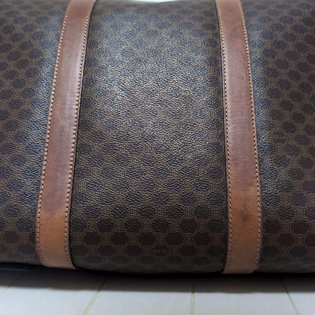 【CELINE】45cm ボストンバッグ　旅行鞄　マカダム柄　PVC
